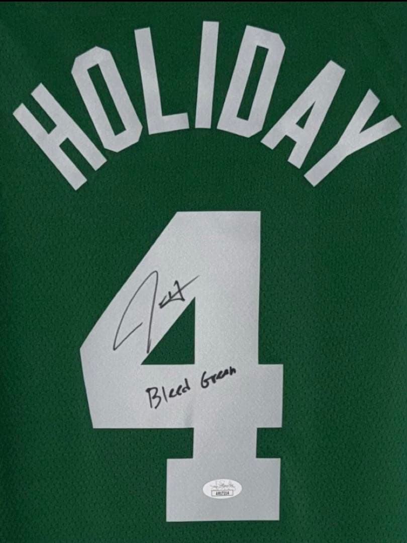 ドリュー・ホリデー 直筆サインユニフォームPSA証明「Bleed Green」
