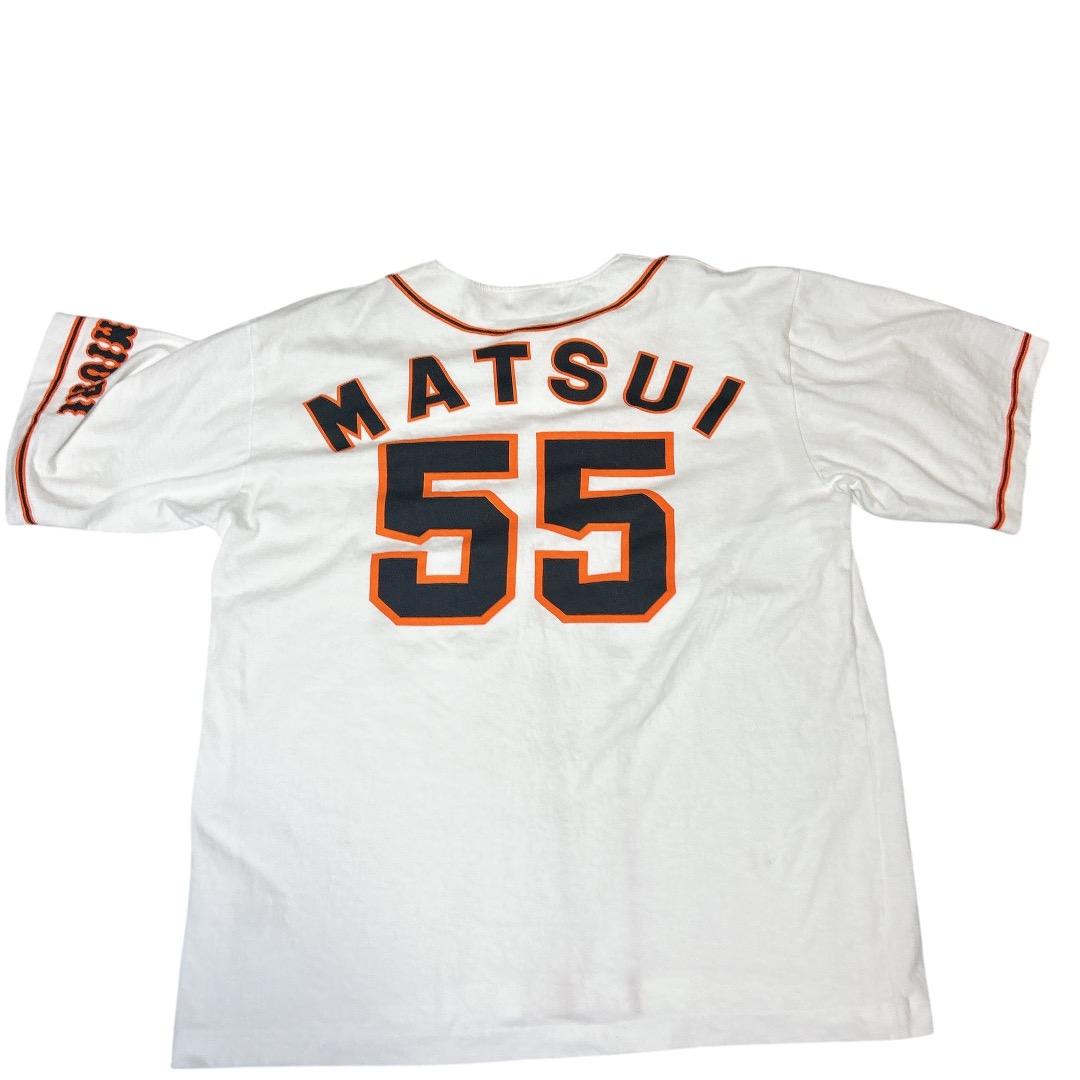 美品　読売ジャイアンツ 松井秀喜 背番号55 ユニフォームTシャツ 白