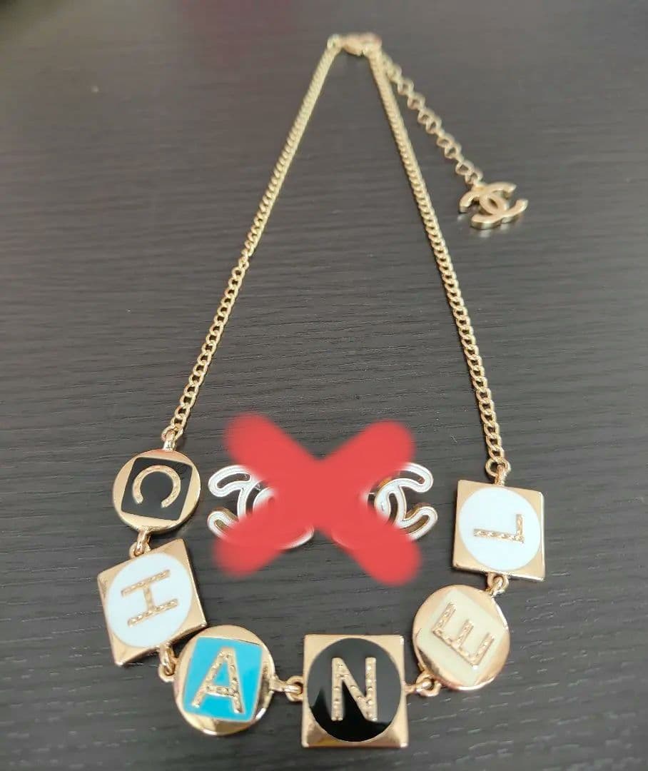 CHANEL アルファベットモチーフ ネックレス/ピアスセット