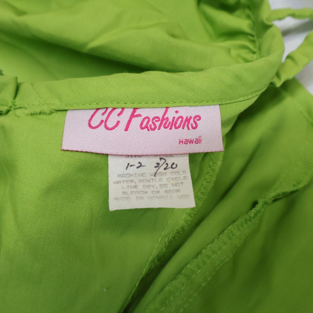 【ハワイ製 フラダンス衣装】ライトグリーン CC Fashions ワンピース