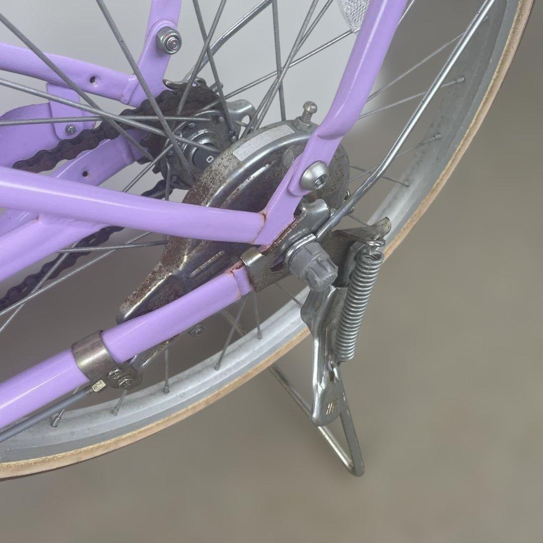 【岡山市引き取り限定】20インチ自転車 女の子　ラベンダー アサヒ