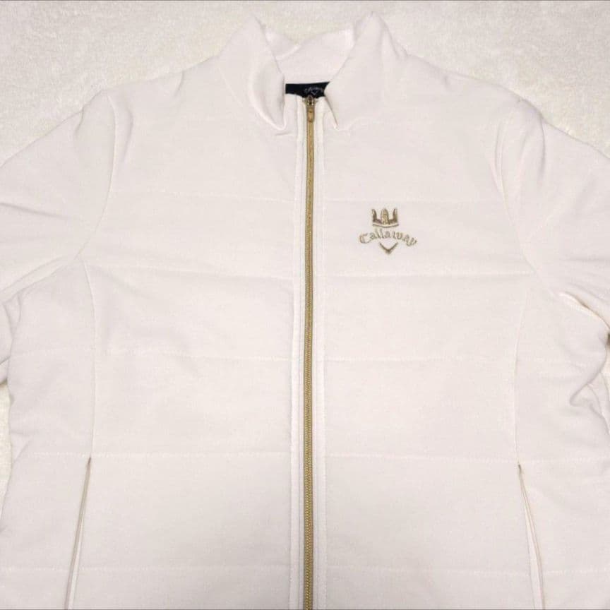 河本結プロ♡Callaway 裾フリル付き ジャケット Lサイズ 美品♡防寒