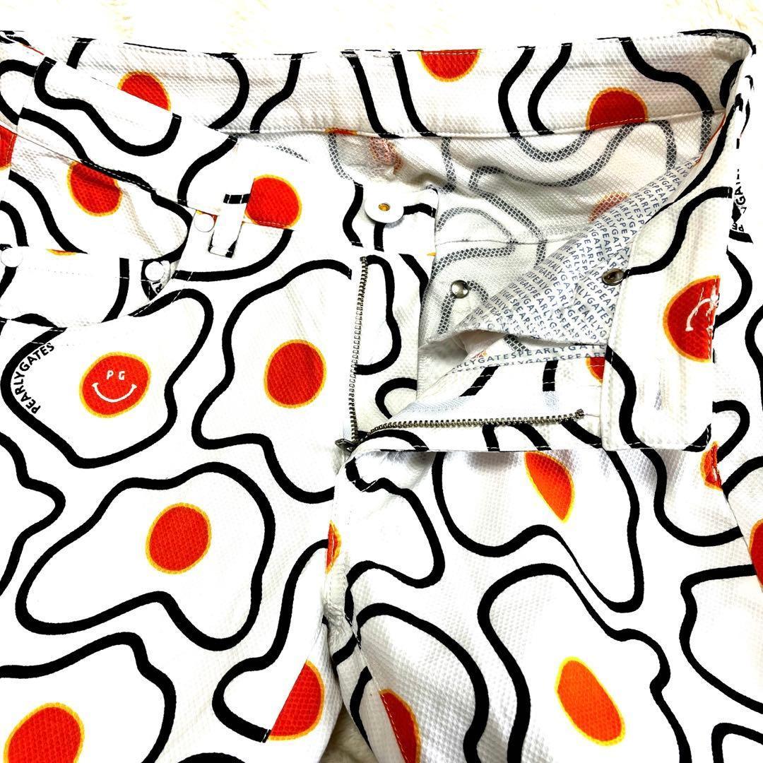PEARLY GATES GOLF パンツ 目玉焼柄 白 人気 レディース S