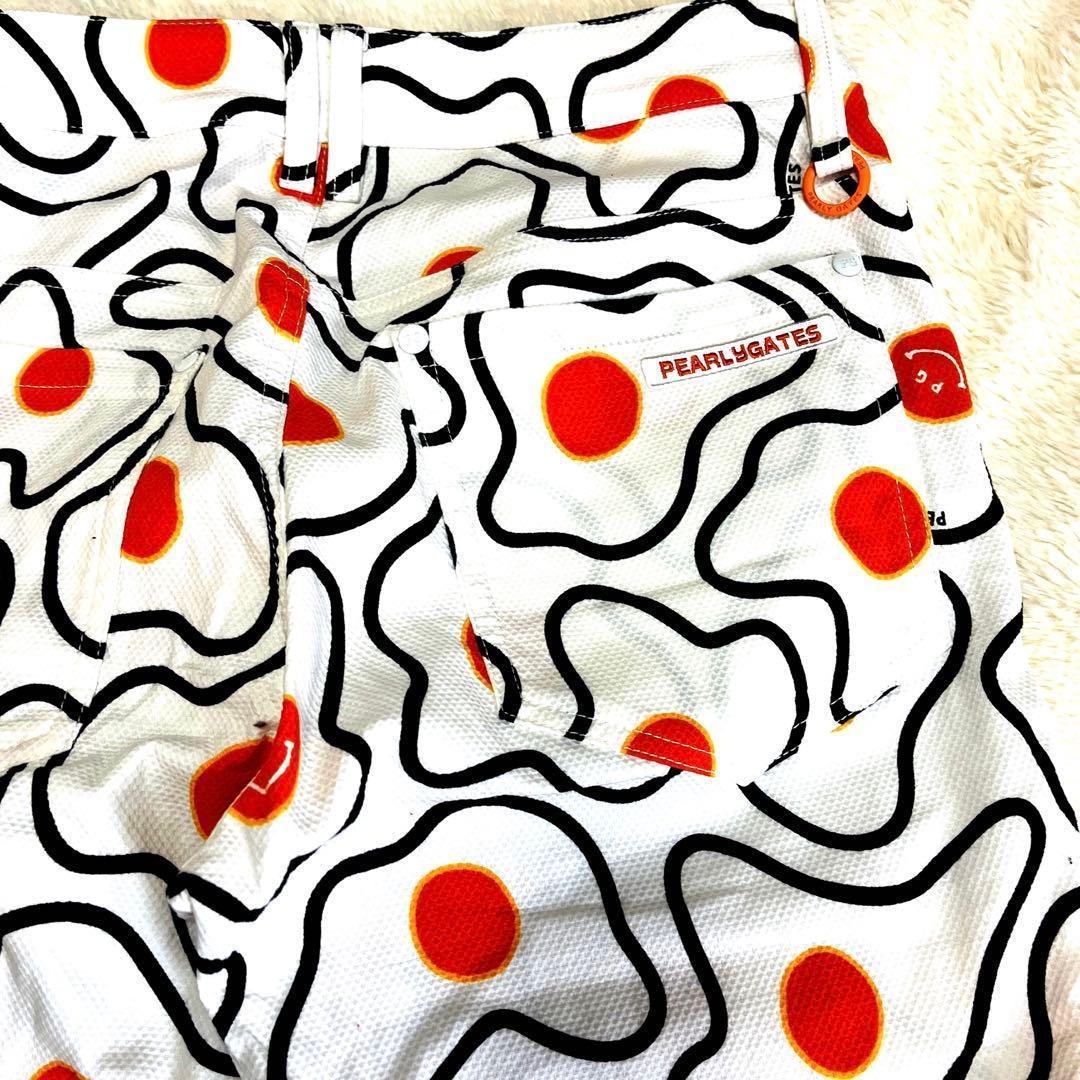 PEARLY GATES GOLF パンツ 目玉焼柄 白 人気 レディース S