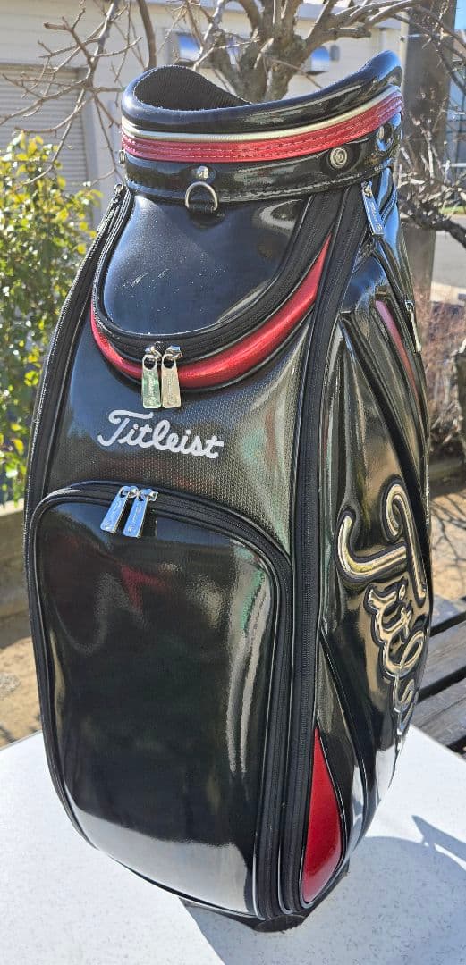 Titleist 9.5型3点式エナメルキャディバッグ&3点ヘッドカバーセット