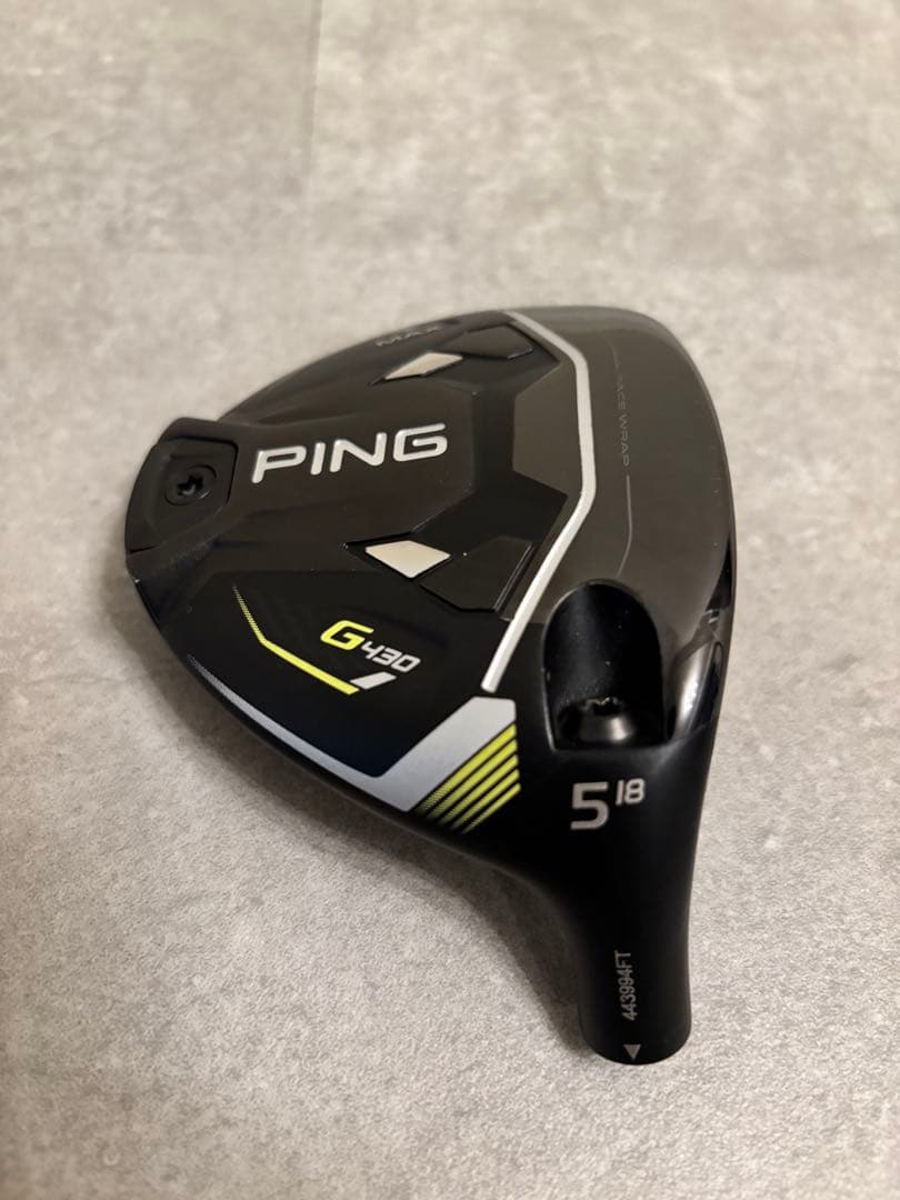 PING G430 MAX 5W 18度 ヘッド単品 純正カバー付