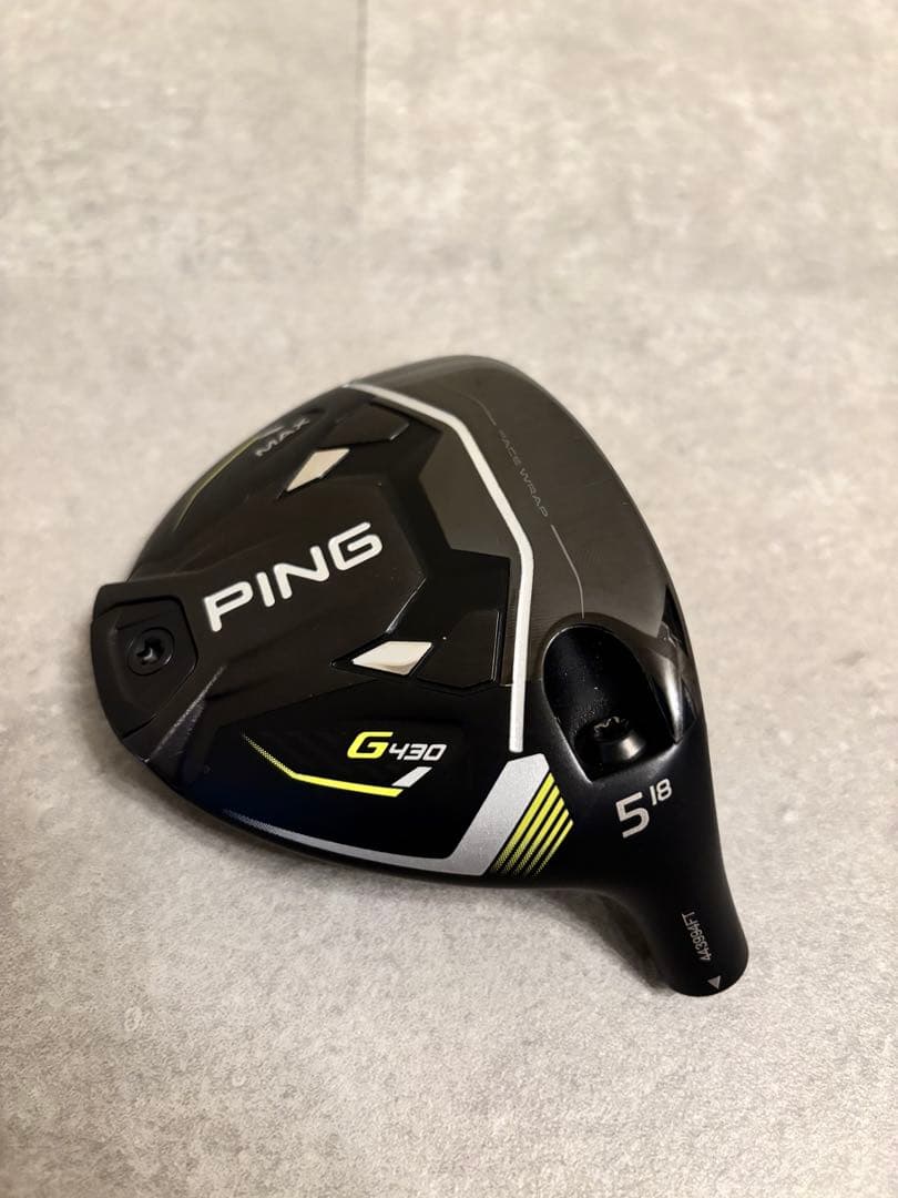 PING G430 MAX 5W 18度 ヘッド単品 純正カバー付