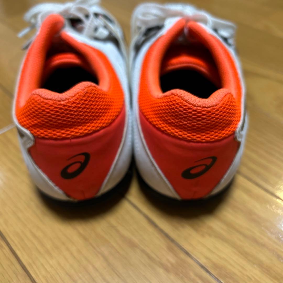 ASICS 陸上競技用シューズ 25.5cm ホワイト/オレンジ