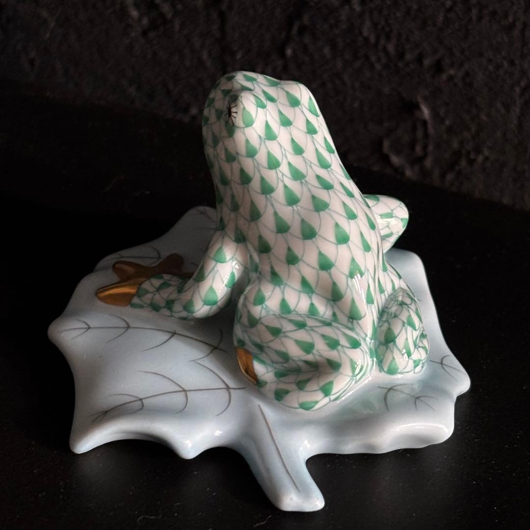 【HEREND】 カエルの置物 陶器製
