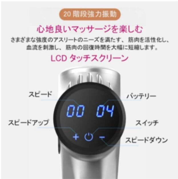 マッサージガンFasciaリリースElectricマッサージャー20段強振動