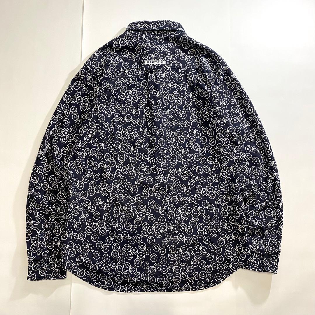 PEARLY GATES パーリーゲイツ プルオーバー シャツ 長袖 ポロ 総柄