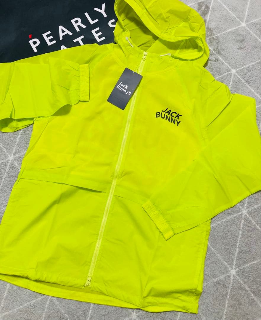 新品 パーリーゲイツ ジャックバニー ナイロンタフタ ブルゾン(4)M/ライム