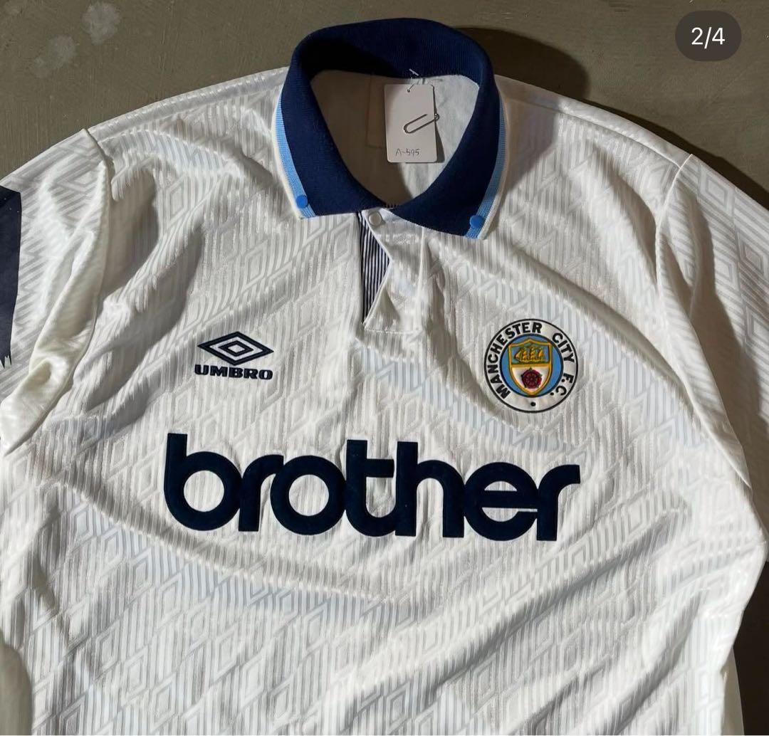 【希少/美品】91/93 UMBRO マンチェスターシティ サードユニフォーム
