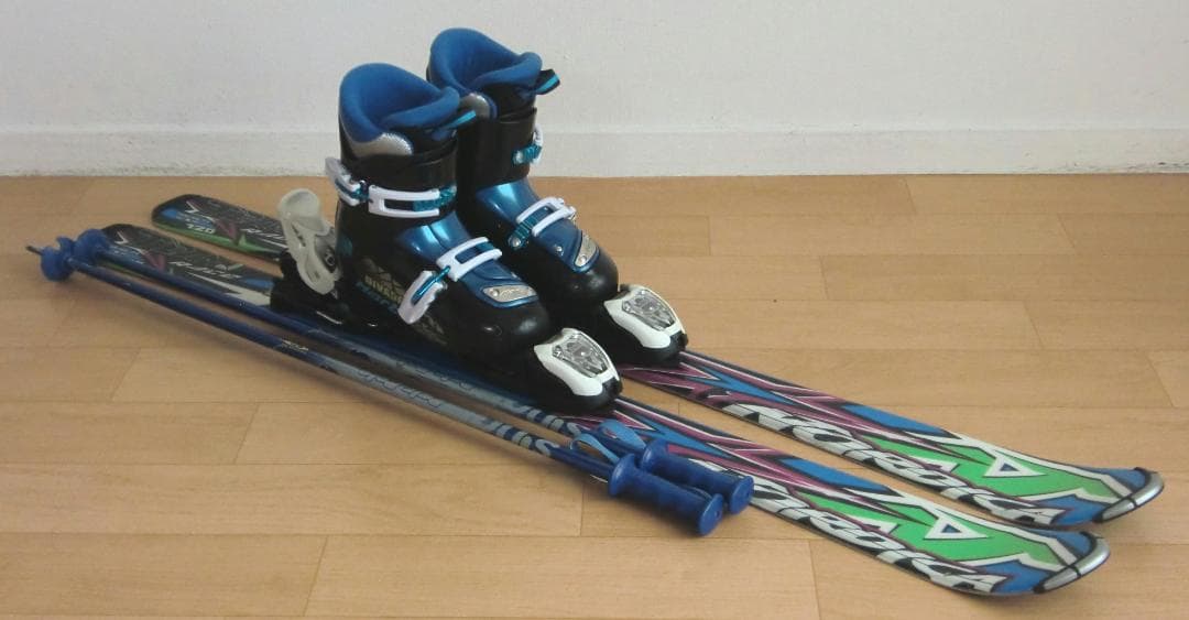 ■■送料無料■NORDICA■子供用スキーセット■板120靴22■WAX済■■