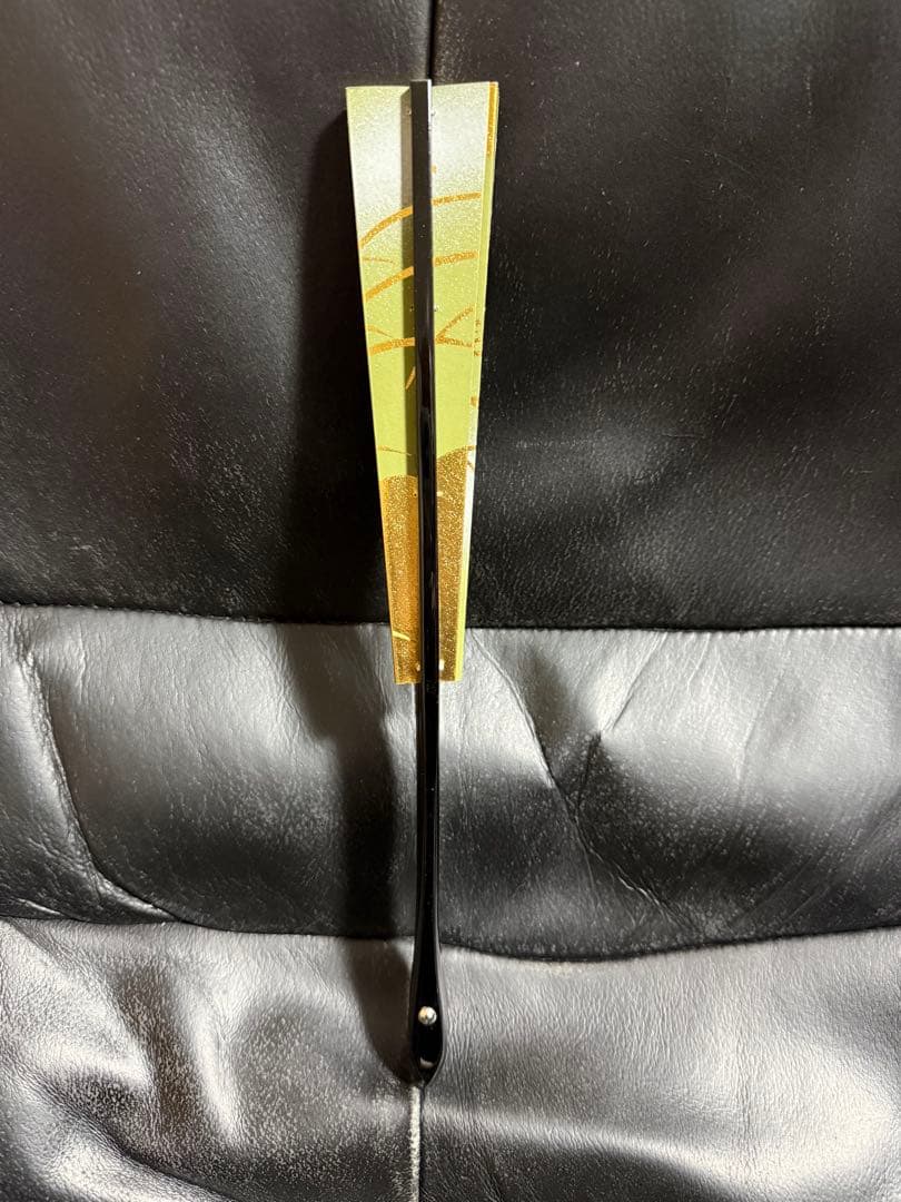 扇子　29cm 金　双鶴　丹頂　両面　飾り扇　飾舞扇　舞扇子　舞踊　着物　和装