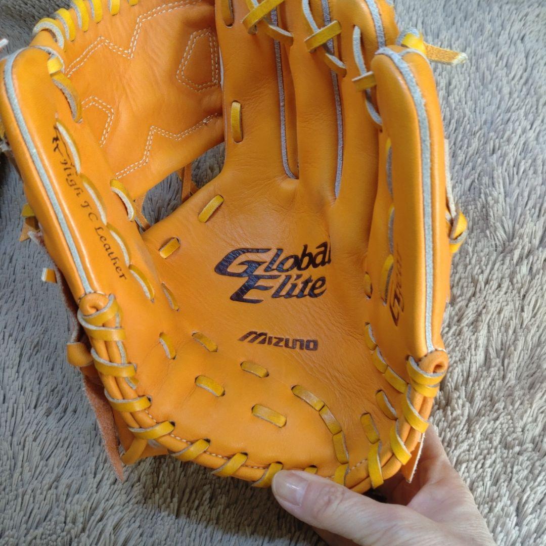 Mizuno 軟式グローブ オレンジGlobal Elite
