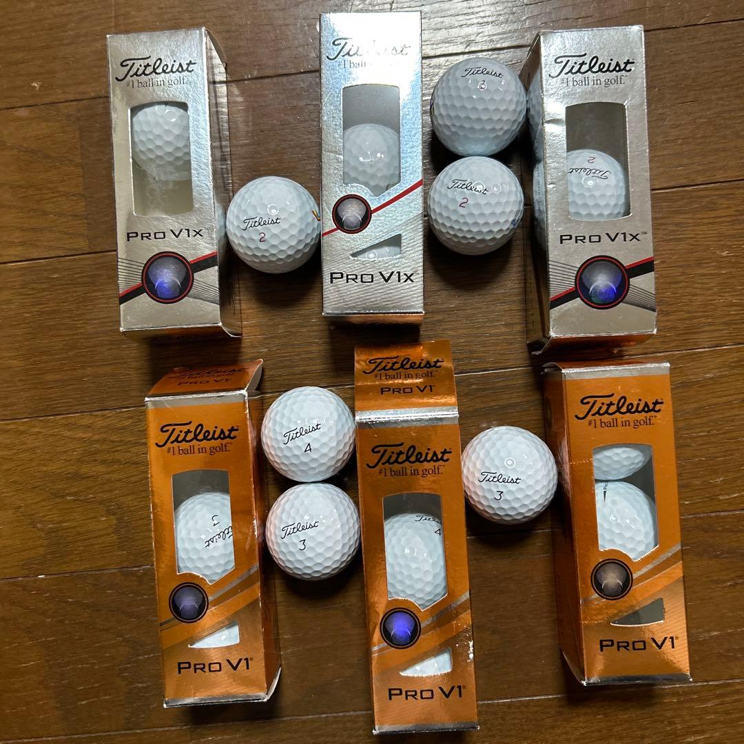 Titleist Pro V1 Pro V1x ゴルフボール 6スリーブ18個