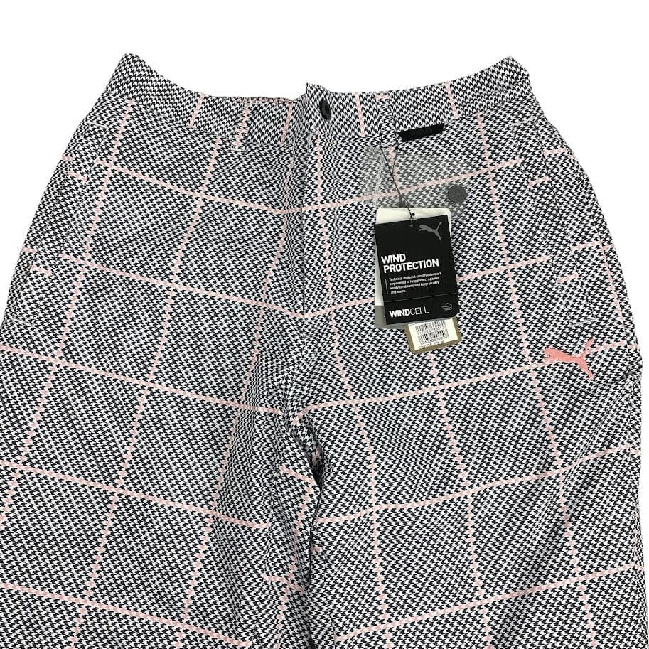 新品●PUMA ゴルフ●秋・冬 中綿テーパードパンツ 千鳥格子スッキリシルエット