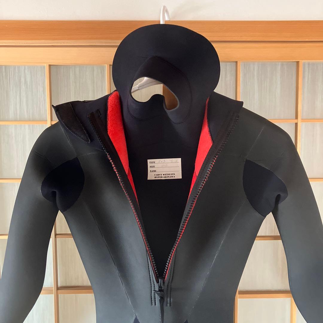 セミドライ　全然裏起毛　フルスーツ バックジップ