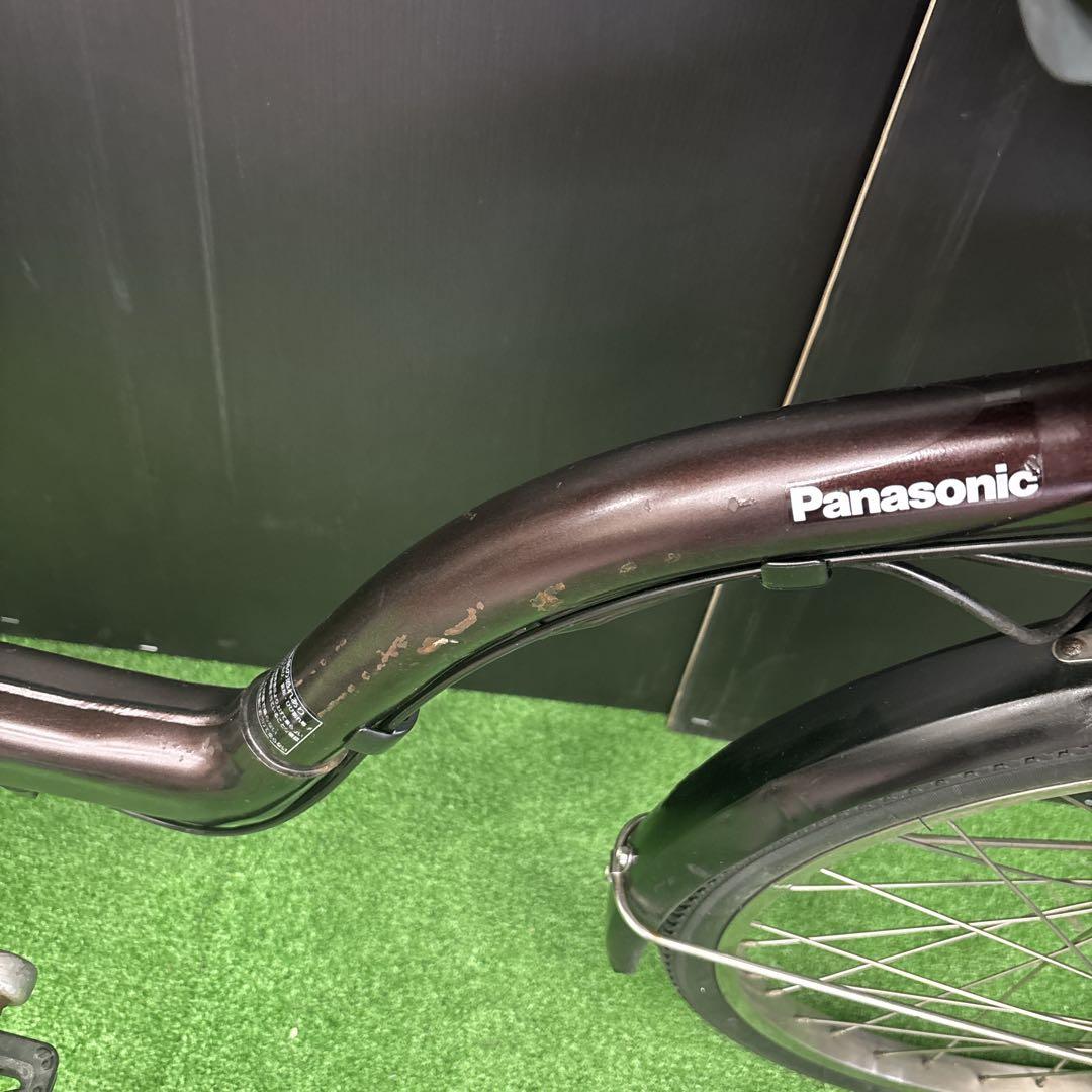 電動自転車Panasonic Gyutto miniブラウン 3人乗り対応　9★
