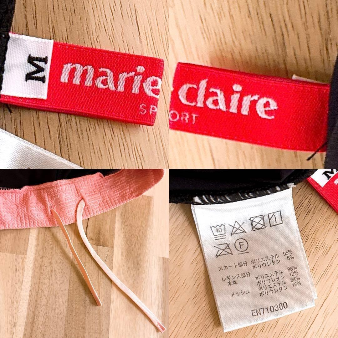 【マリクレール】サッカー ライク ゴルフ レギンス スカート花柄 M ピンク×黒