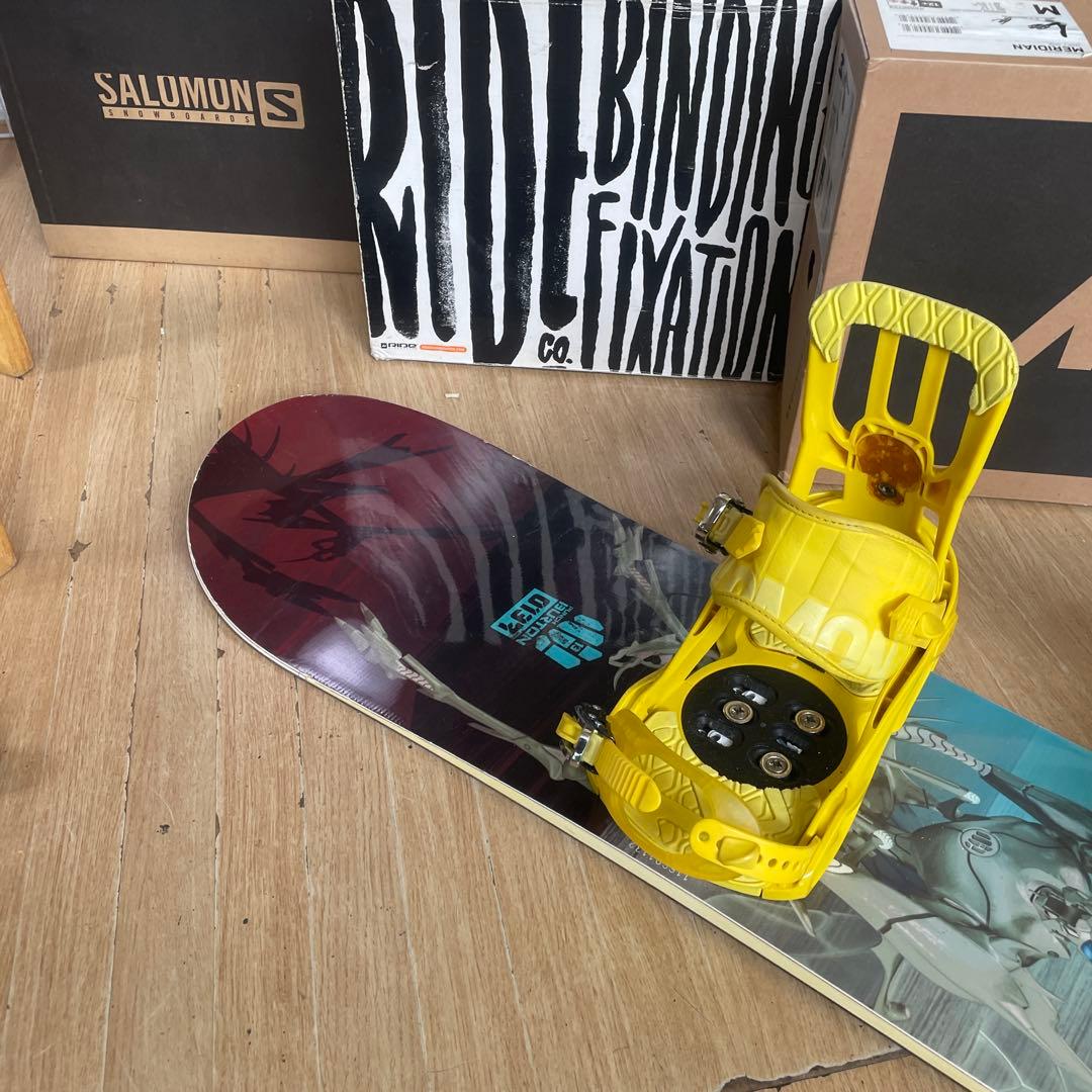 BURTON×SALOMON　バートン　サロモン　バイン付　スノーボードセット