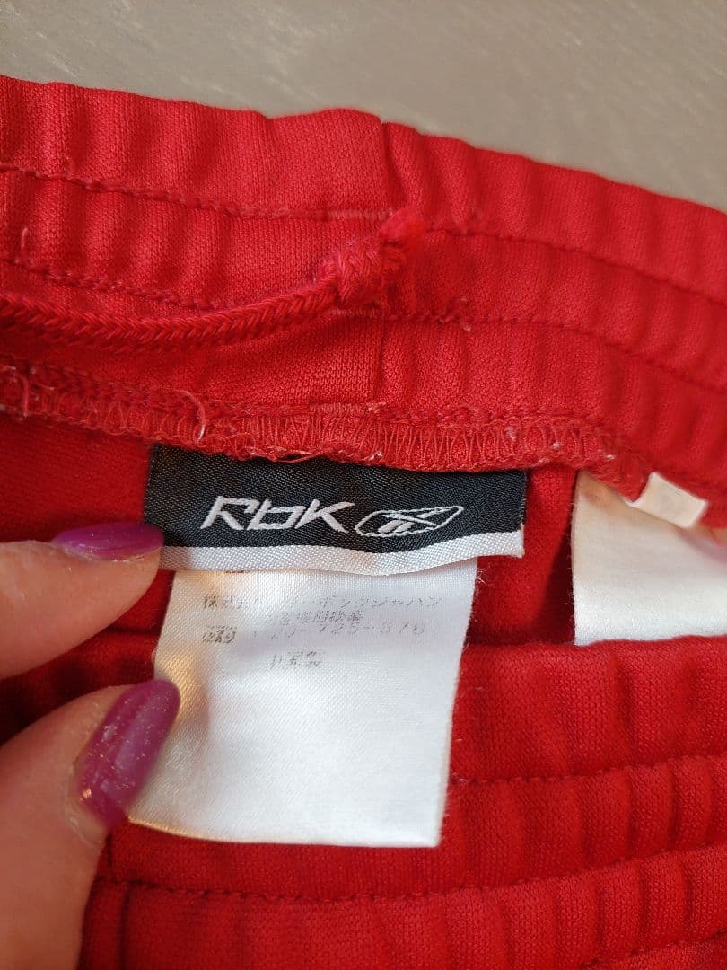 赤グレー Reebok ジャージ上下セット XL