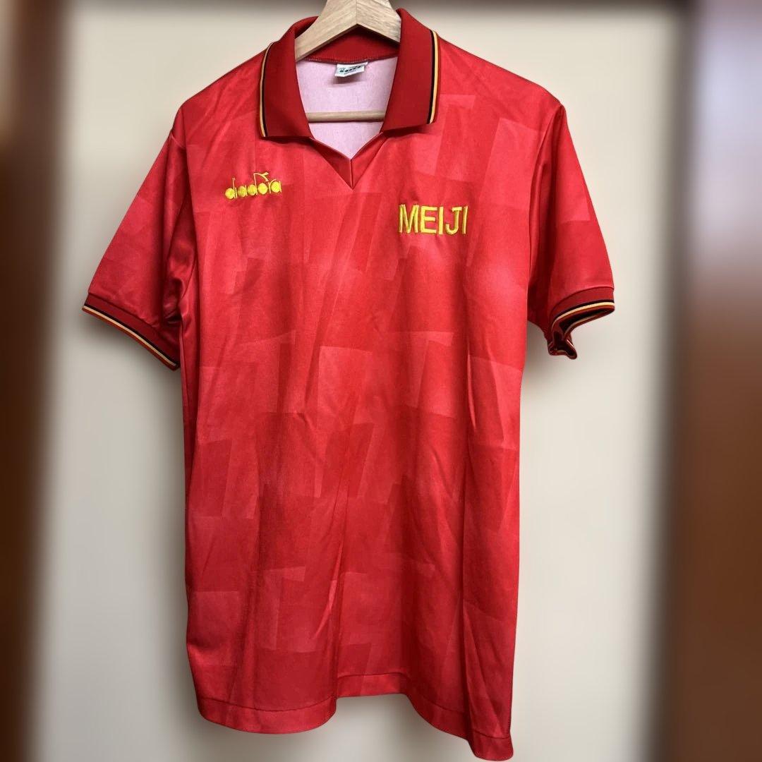 diadora MEIJI 明治大学サッカー部ゲームシャツ 赤