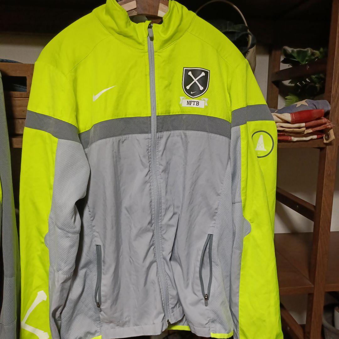 NIKE ナイキ nftb 薄手ジャージ 上下 セットアップ L 蛍光黄緑色