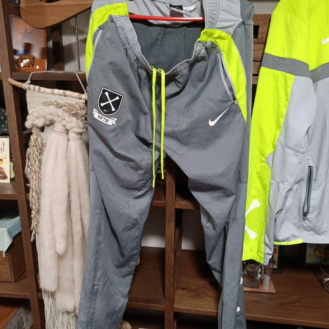 NIKE ナイキ nftb 薄手ジャージ 上下 セットアップ L 蛍光黄緑色