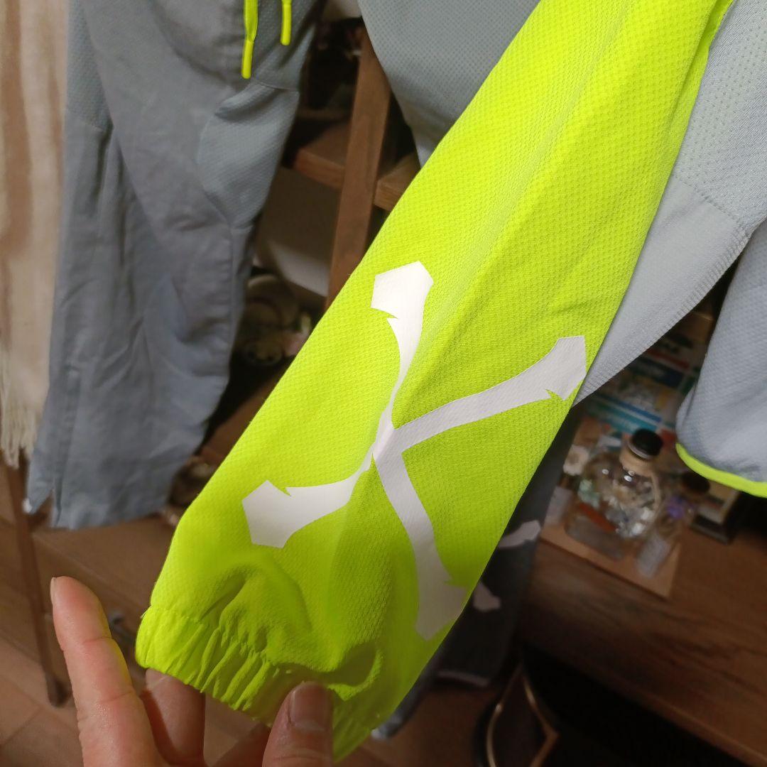 NIKE ナイキ nftb 薄手ジャージ 上下 セットアップ L 蛍光黄緑色