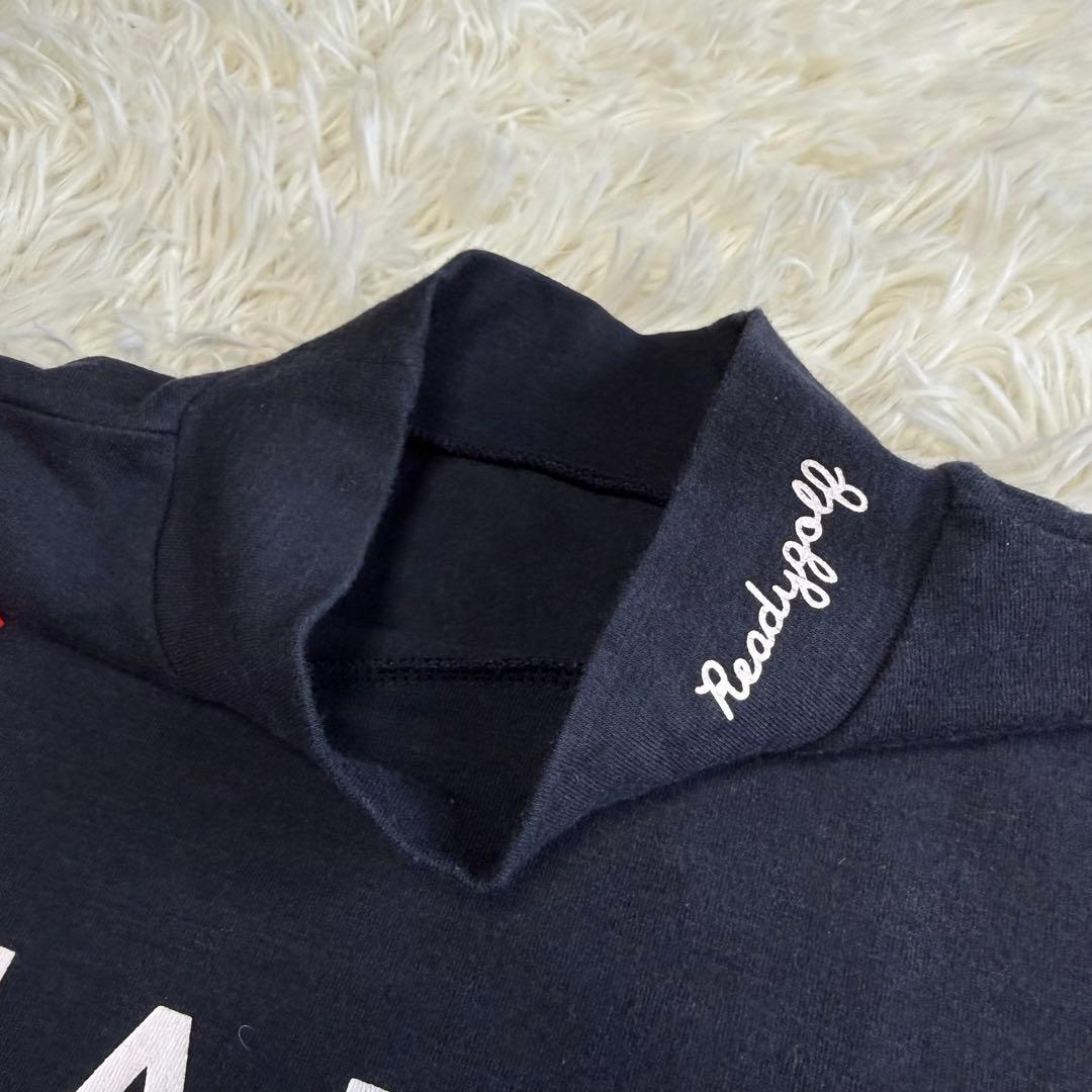 【パーリーゲイツ】美品 モックネック ネイビー ロゴ 1サイズ レディース