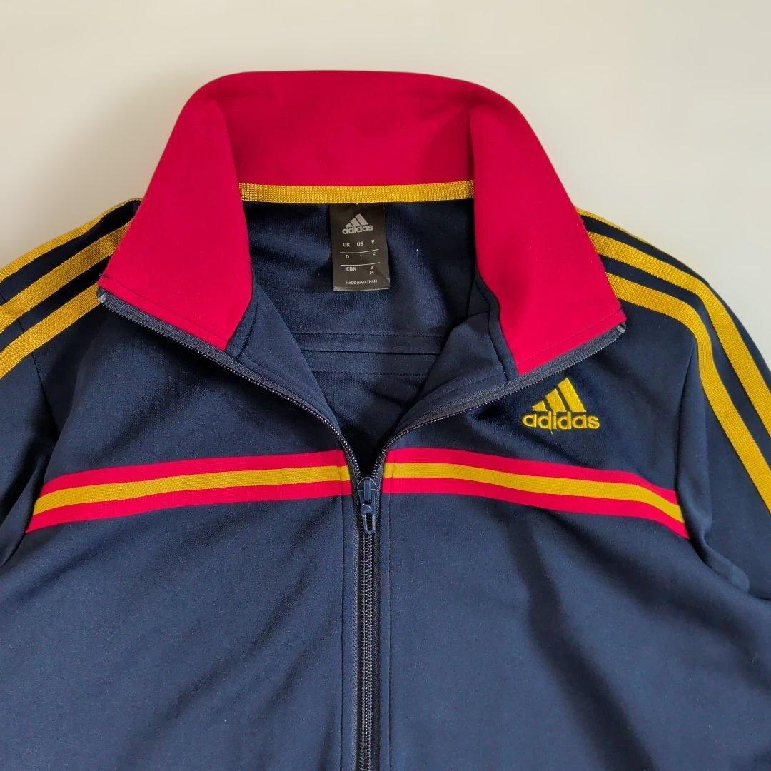 美品 М adidas スペイン柄 セットアップ 上下 ジャージ バックプリント