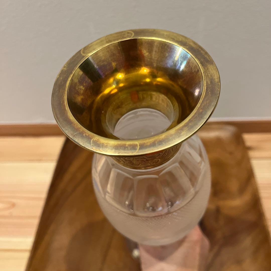 Moserモーゼル　金彩　フラワーベース