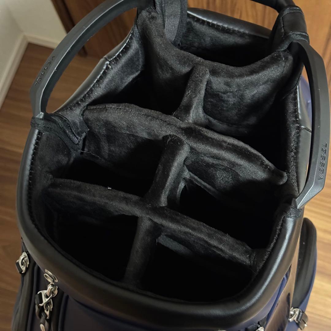 最終値下げ！【中古美品】VESSEL LUX 7 JP ネイビー キャディバッグ