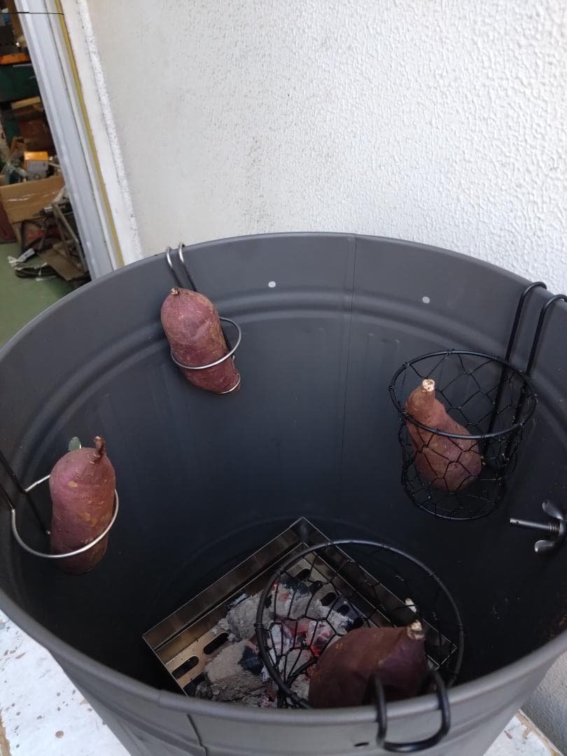 大幅値下げ　ネット専売品　簡易窯　焼きいも釜　やき芋機器　吊るし　炭火イベント