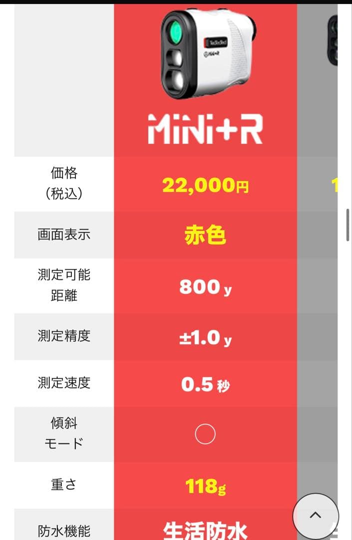 tectectec mini +R 一度使用　距離計