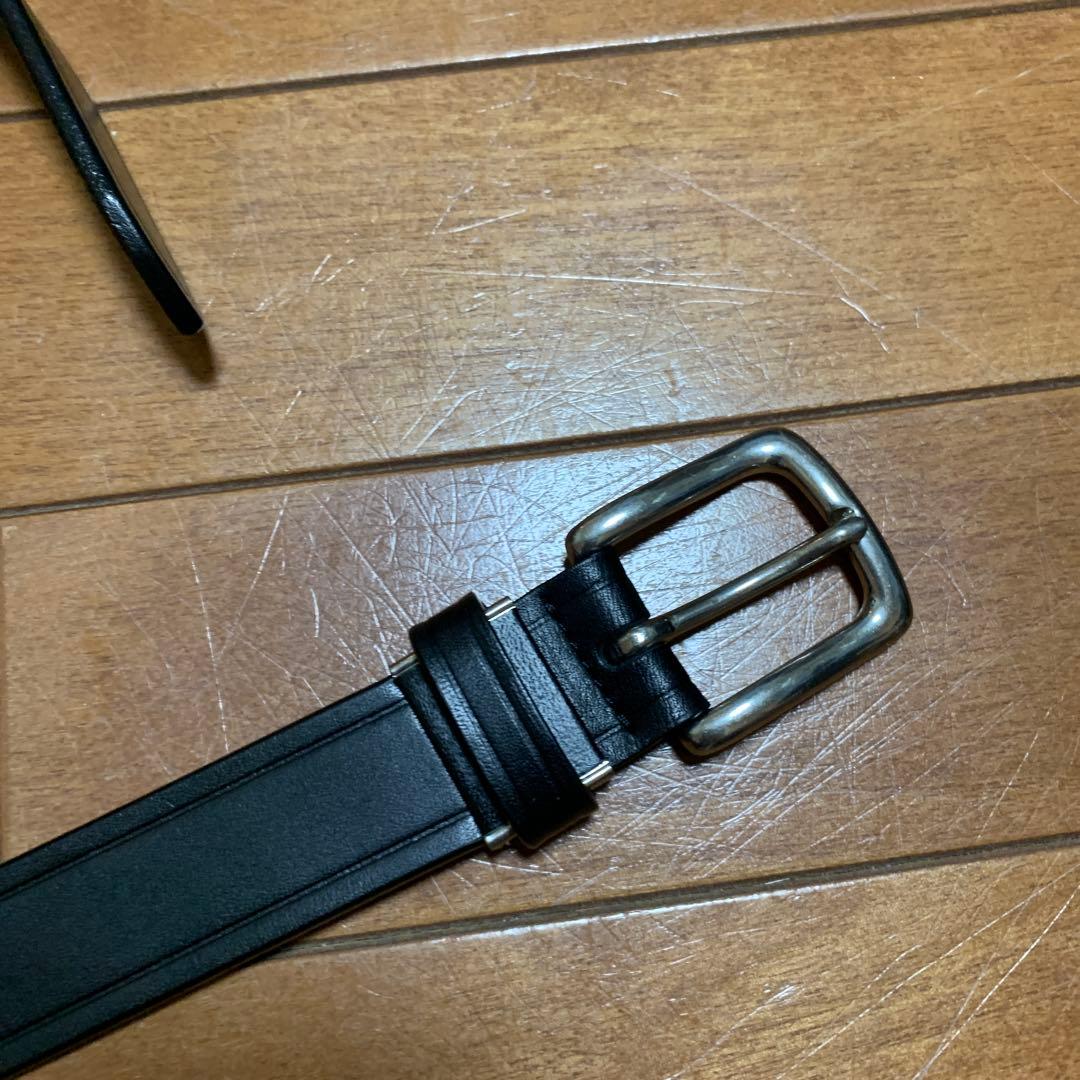 BEAMS DESIGN ブラックレザーベルト