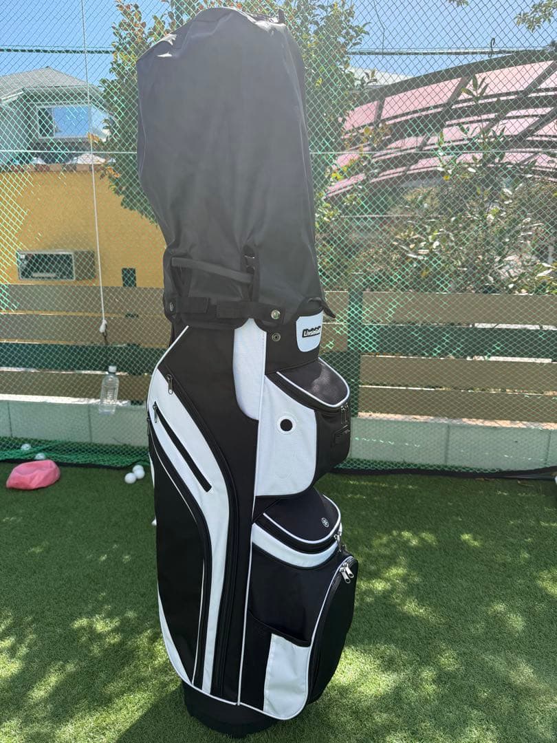 新品 Livsin Golf キャディバッグ ゴルフ9.5型 軽量 ホワイト