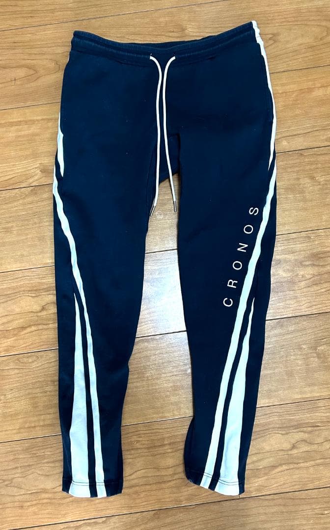 CRONOS ストレッチパンツ ネイビー