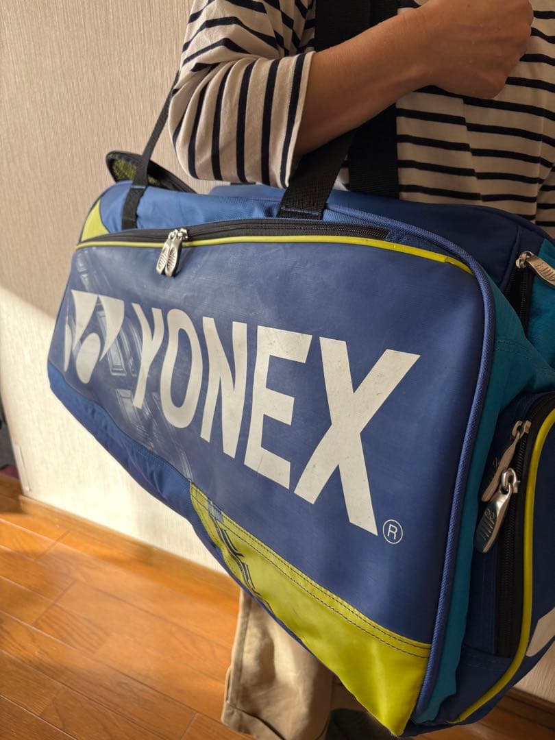 YONEX バドミントンバッグ 青 黄