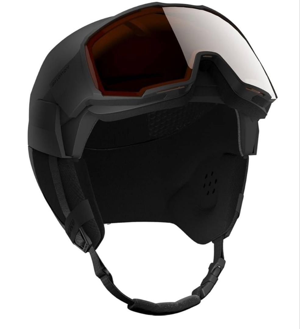 新品在庫処分SALOMON OSMOBLACKブラックバイザーヘルメット22%引