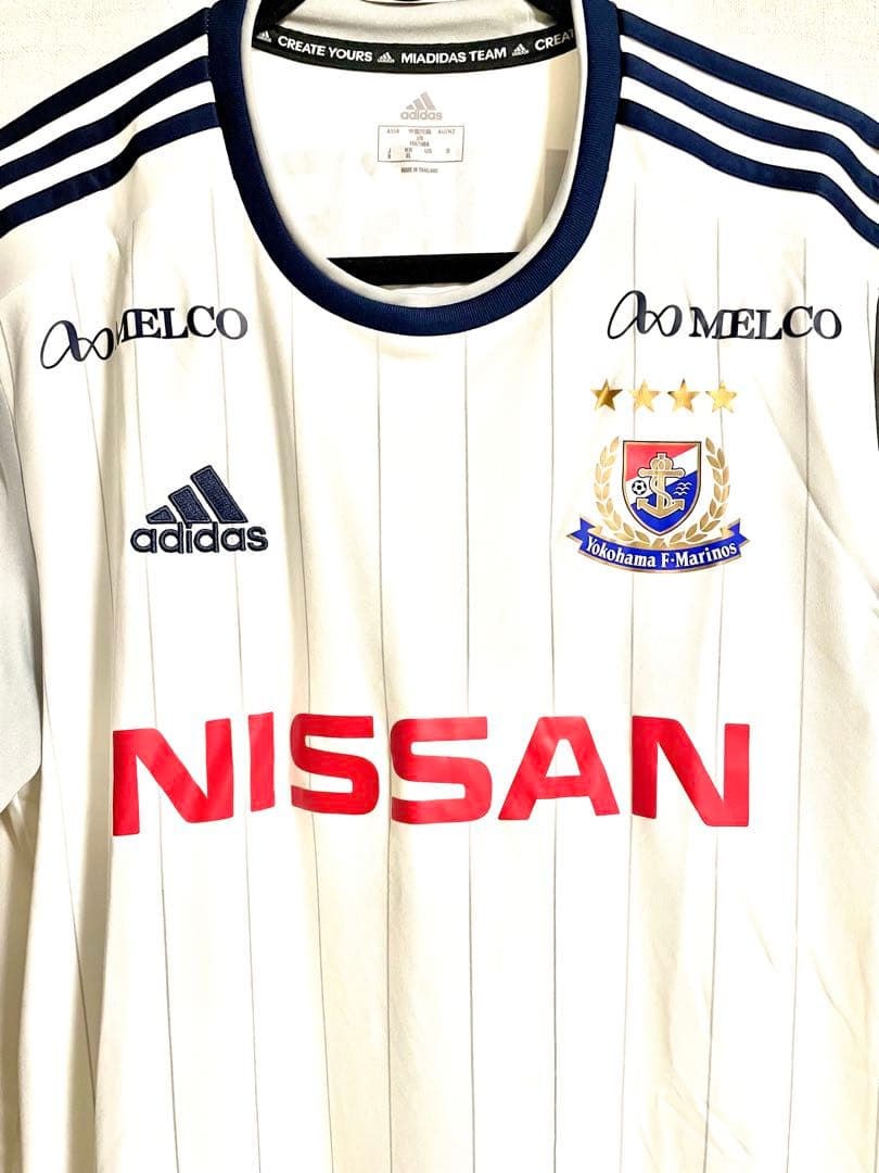 横浜F・マリノス アウェイadidas サッカージャージ ホワイト 8番Oサイズ