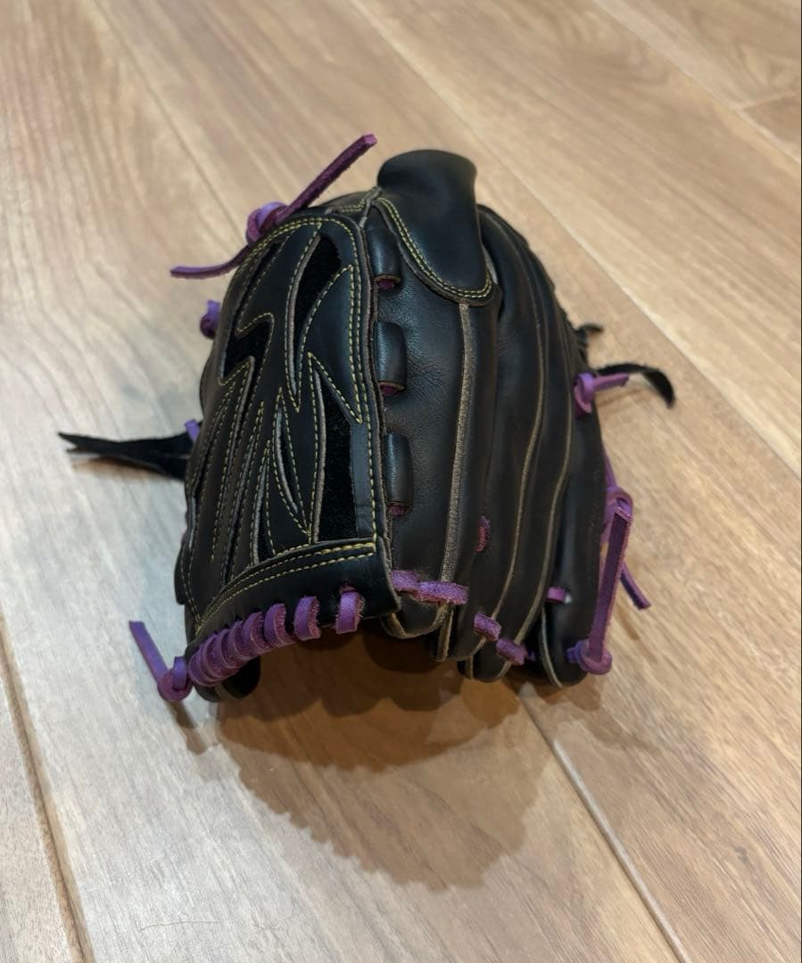 MIZUNO グローバルエリート 軟式投手用グローブ 黒/紫