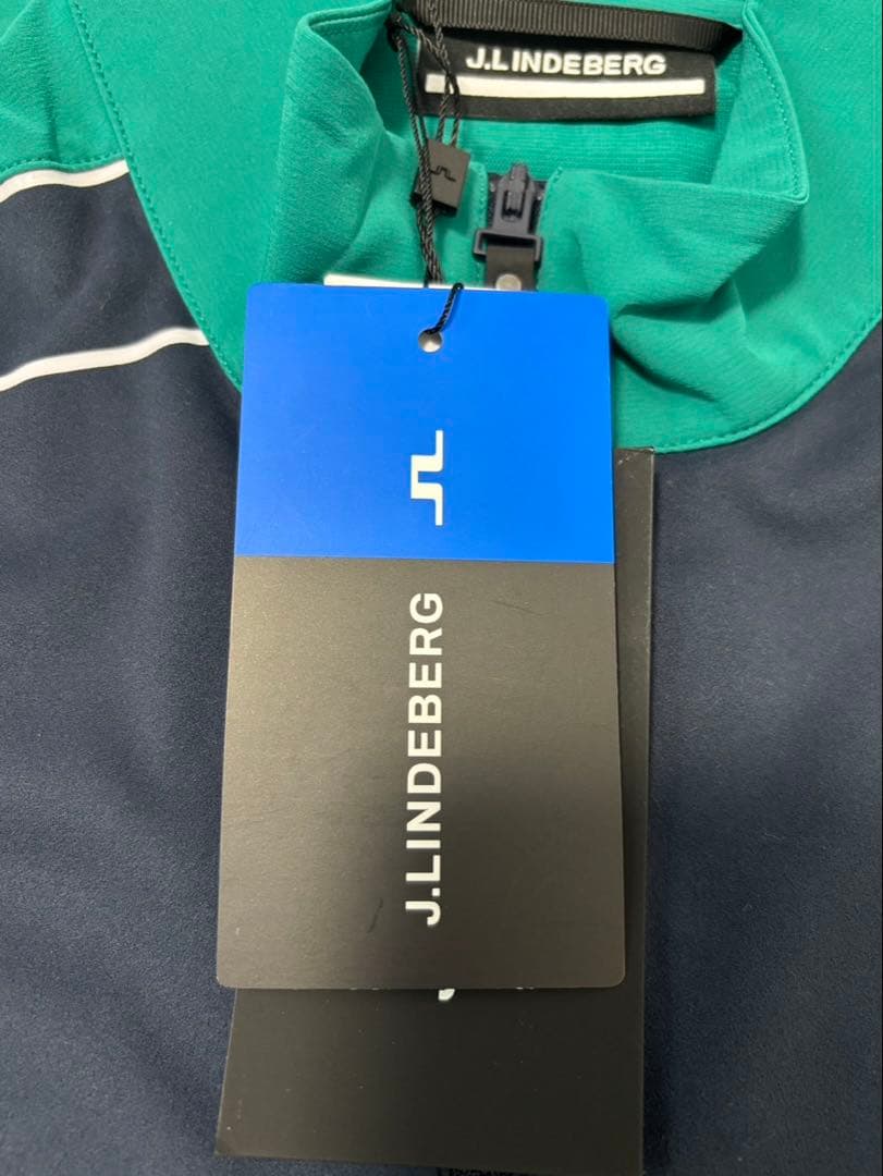 新品 J.LINDEBERG 半袖シャツ モックネック ハーフジップアップ L