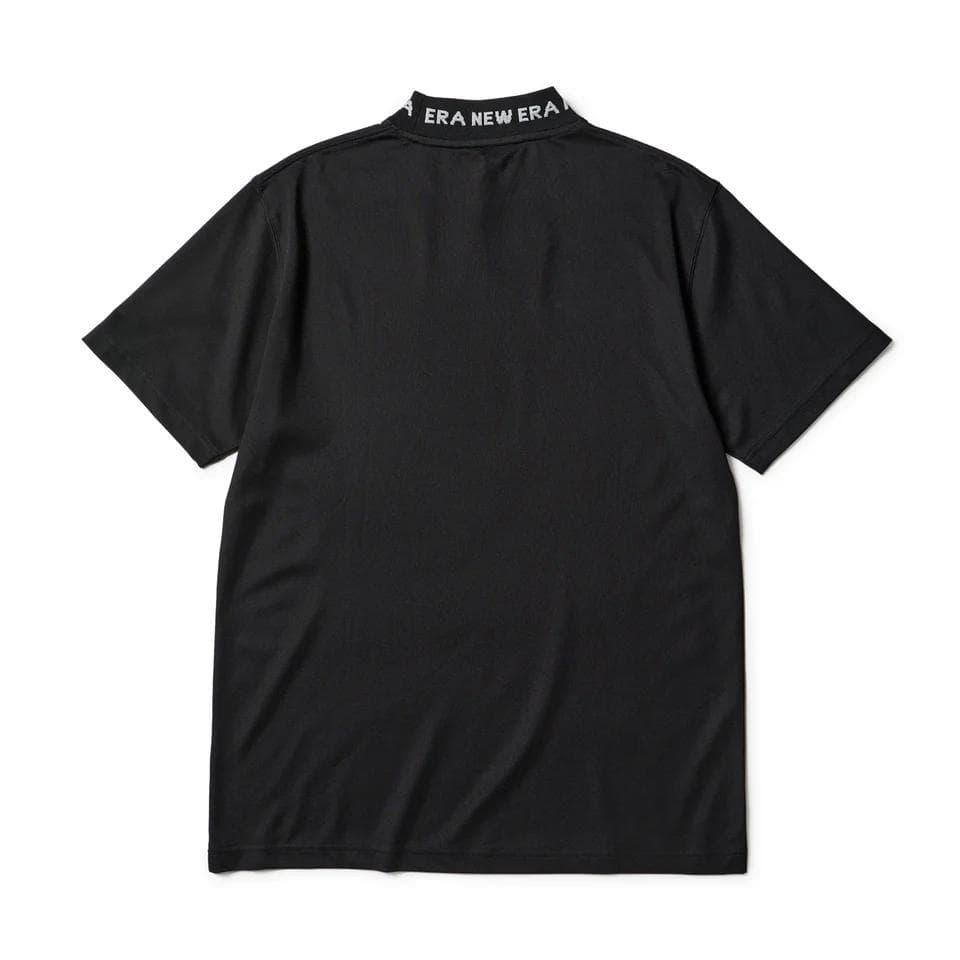 NEWERA GOLF 半袖 モックネック シャツ　鹿の子 ブラック　XLサイズ