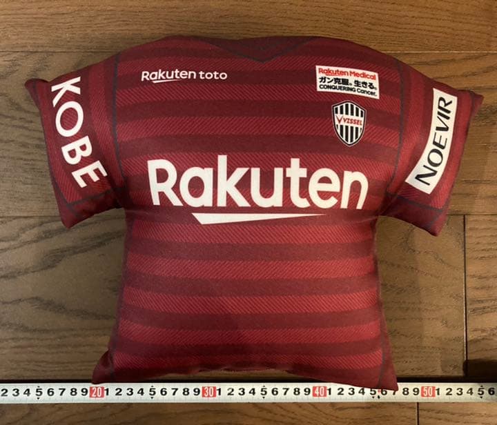 ☆レア☆ イニエスタ ユニフォーム型 ミニクッション ヴィッセル神戸 うちわ付き
