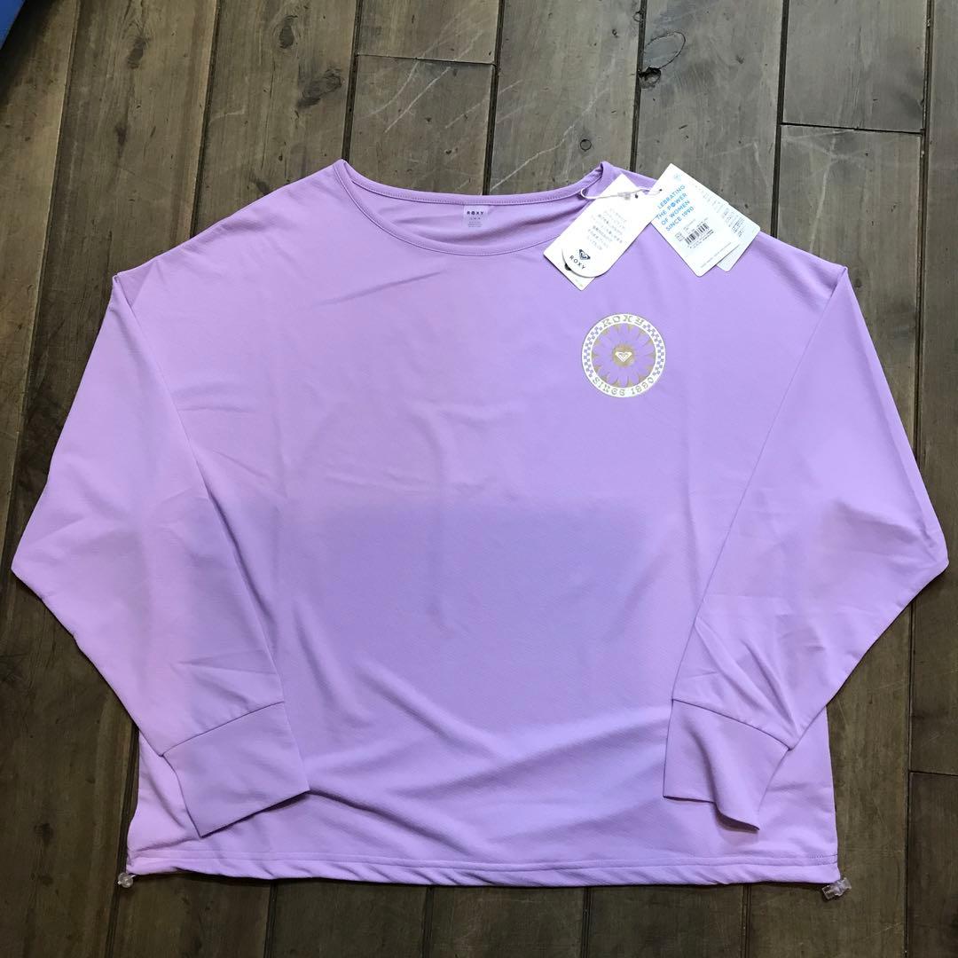 ROXY ラベンダー長袖トップスラッシュガードLサイズ