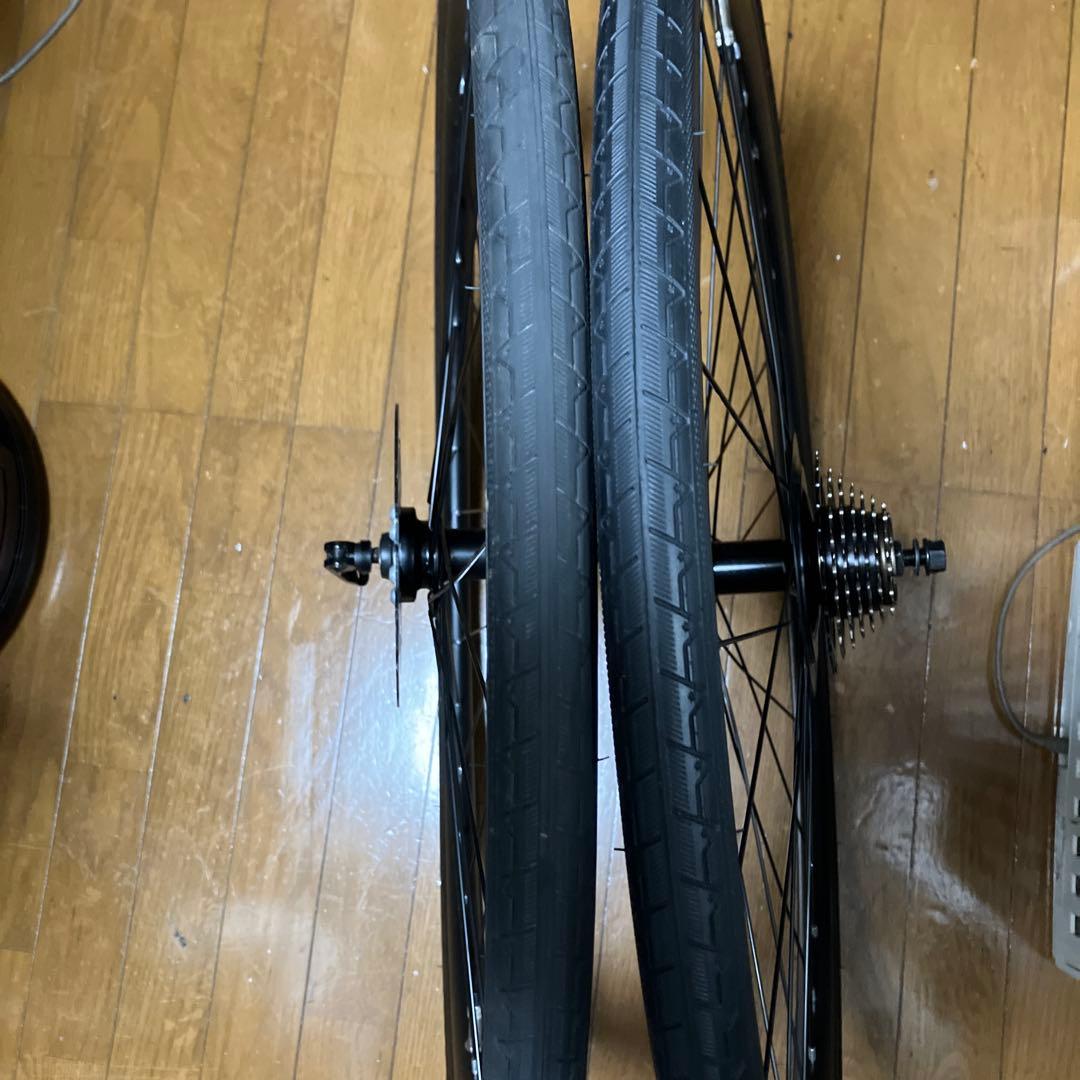 自転車用前後ホイールセット、160mmローター付き