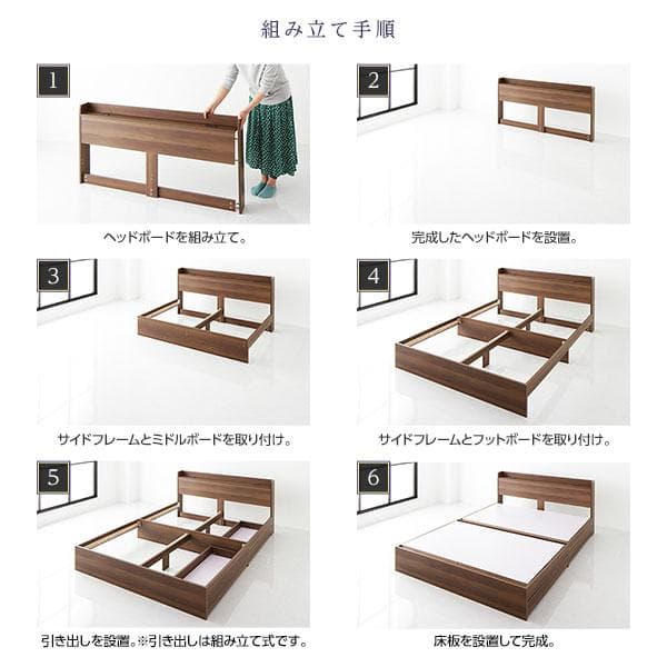 ベッド  セミダブル ボンネルコイルマットレス付きds-2173646